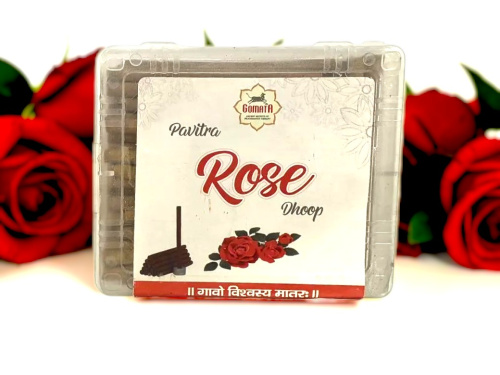 Благовония дхупы Роза (Pavitra Rose Dhoop) 200гр., Gomata
